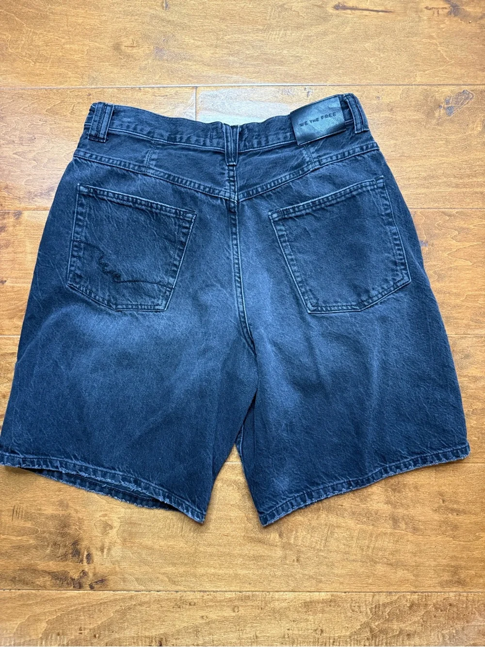Free People We The Free Montana Black Denim Jorts Shorts Size 30 WORN ONCE